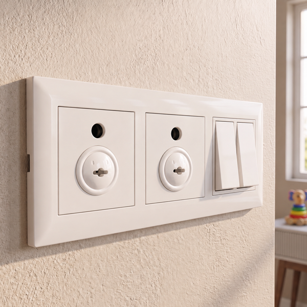 Secure Cuddle Plug Protector fits snugly into wall sockets to keep curious little fingers safely away.
