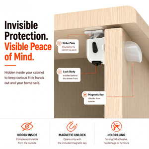 Invisible Magnetic Cabinet & Drawer Lock image 2